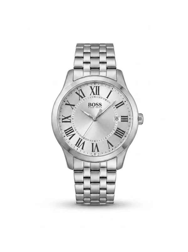Original Hugo Boss Steer Silver Watch | Pre-Owned 42mm