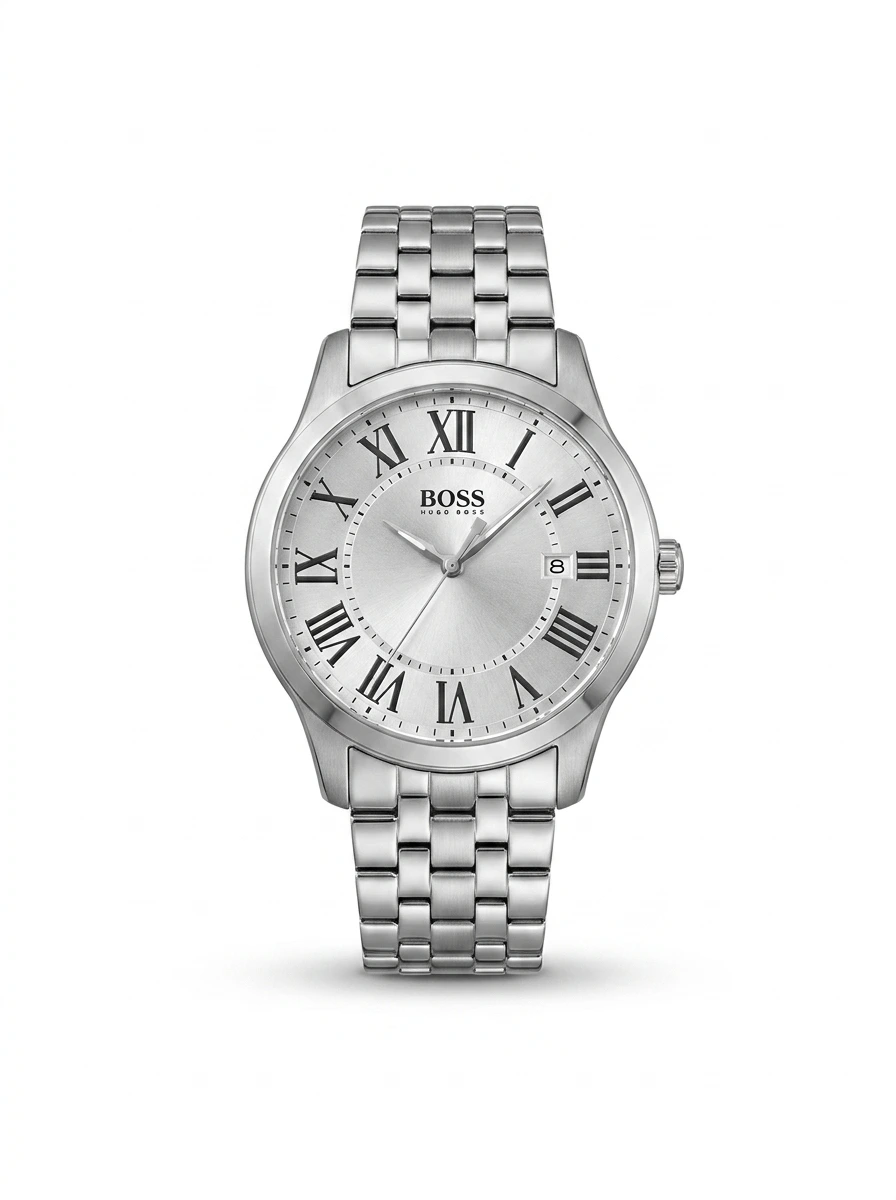Original Hugo Boss Steer Silver Watch | Pre-Owned 42mm