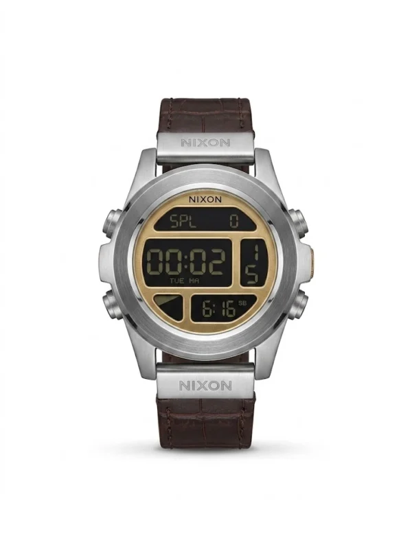 Original Nixon The Unit SS Watch | Like New Brown Leather