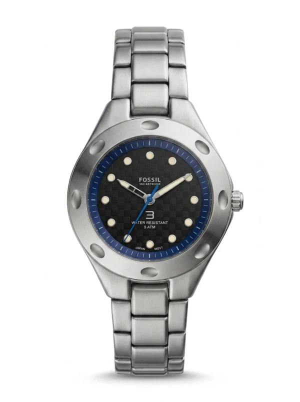 Original Vintage Fossil Blue Quartz Ladies Watch | 34mm Pre-Owned