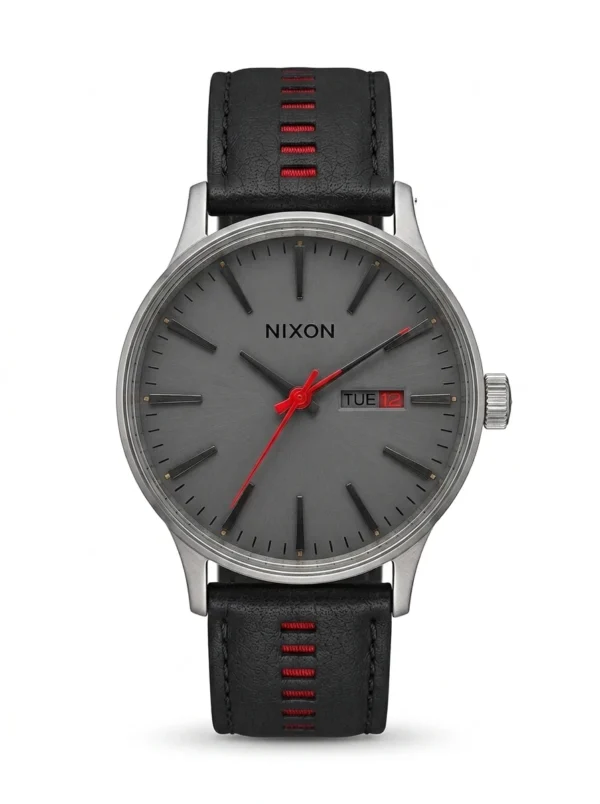 Original Nixon Sentry Leather Watch | Pre-Owned 42mm