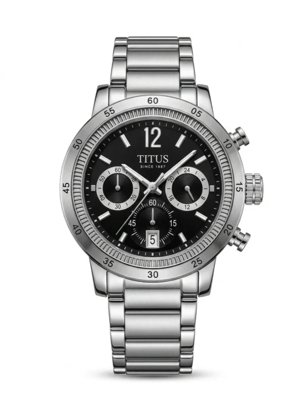 Original Solvil et Titus Chronograph Watch | Pre-Owned 40mm Steel
