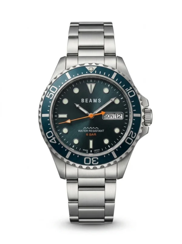 Original BEAMS Diver-Style Watch | Pre-Owned 40mm Japanese Design